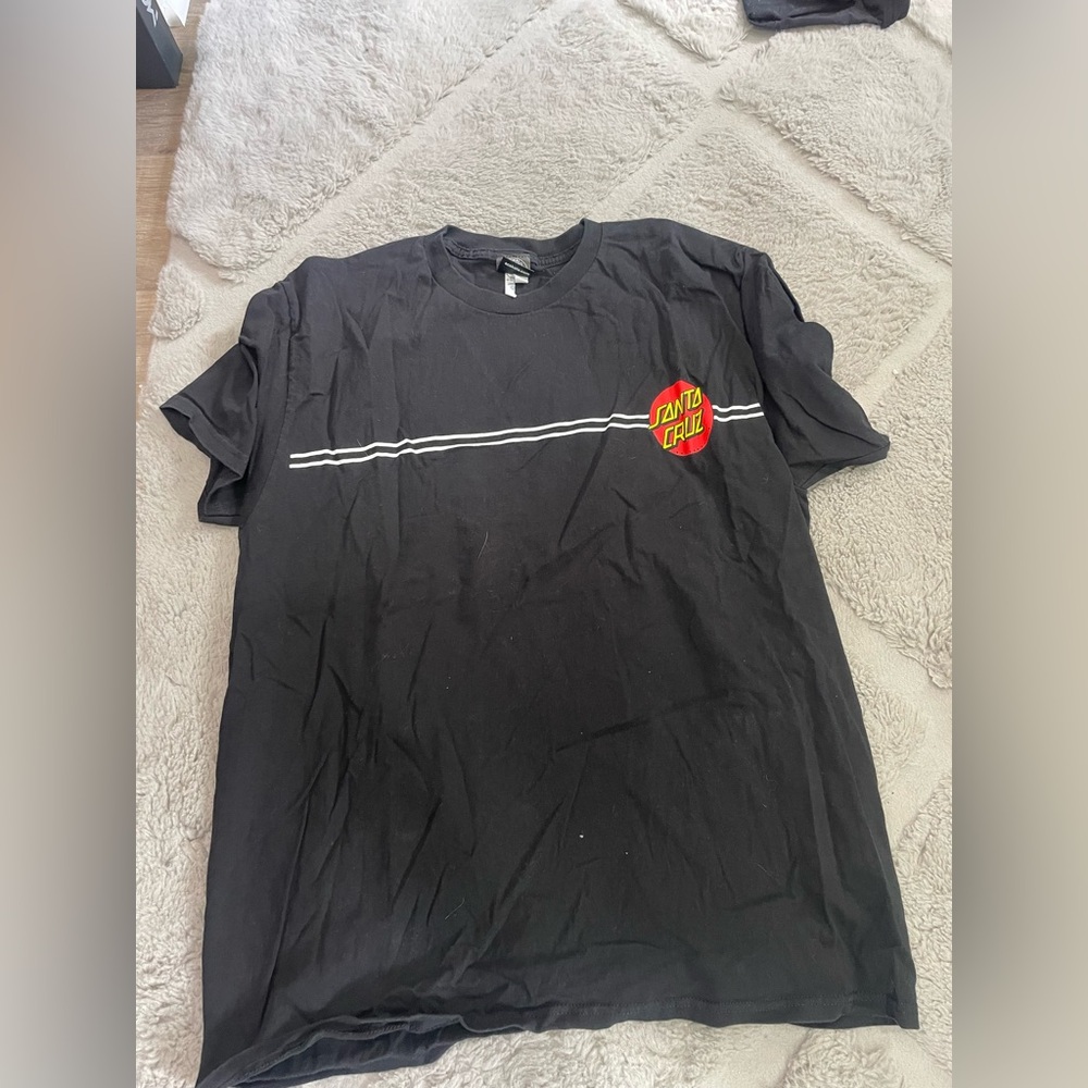 Santa Cruz Skateboards Black Short Sleeve Tee